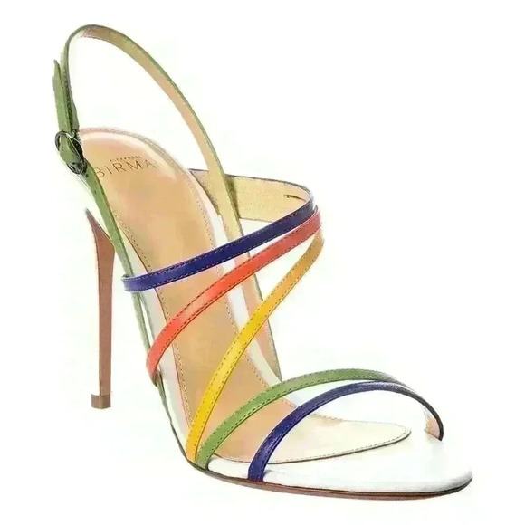 ALEXANDRE BIRMAN Strappy Leather Slingback Mult—Color Sandals - Picture 6 of 16